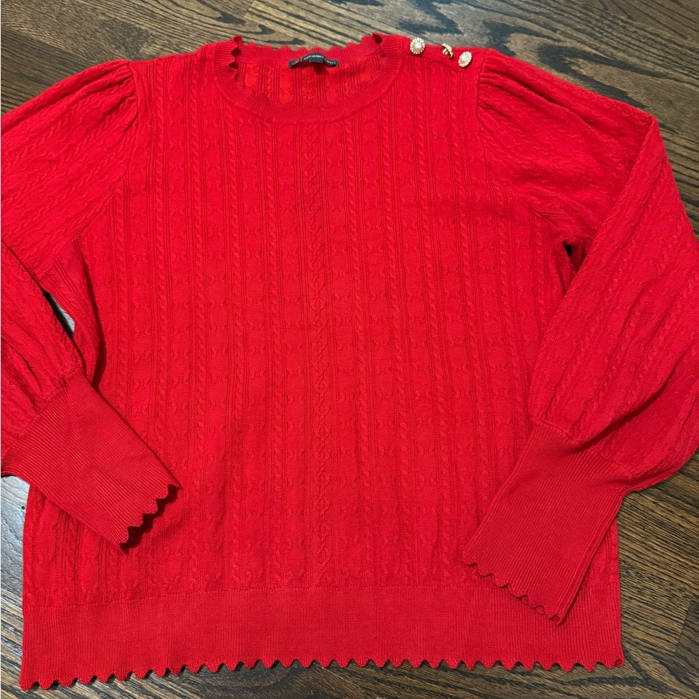 Adrianna Papell Red Knit Sweater |  XL